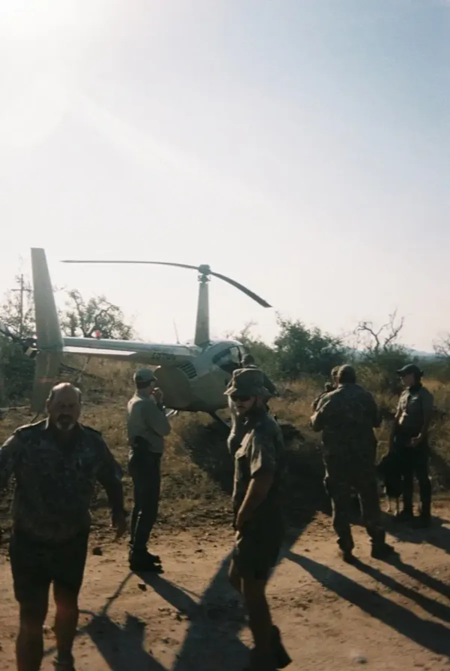 The team preparing for a mission on the reserve